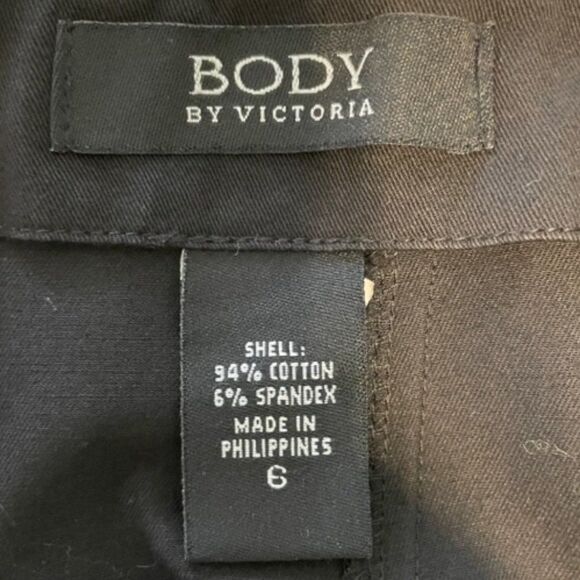 Victoria's Secret Body By Victoria Pencil Skirt Black Knit Midi Back Slit 6 - Picture 6 of 8